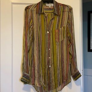 Long dress shirt in silk